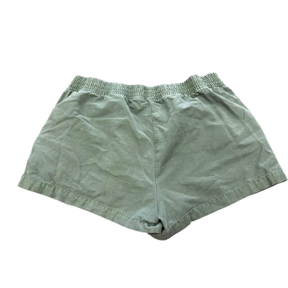 AERIE GREEN ELASTIC WAISTBAND PULL ON SHORTS 26 LARGE