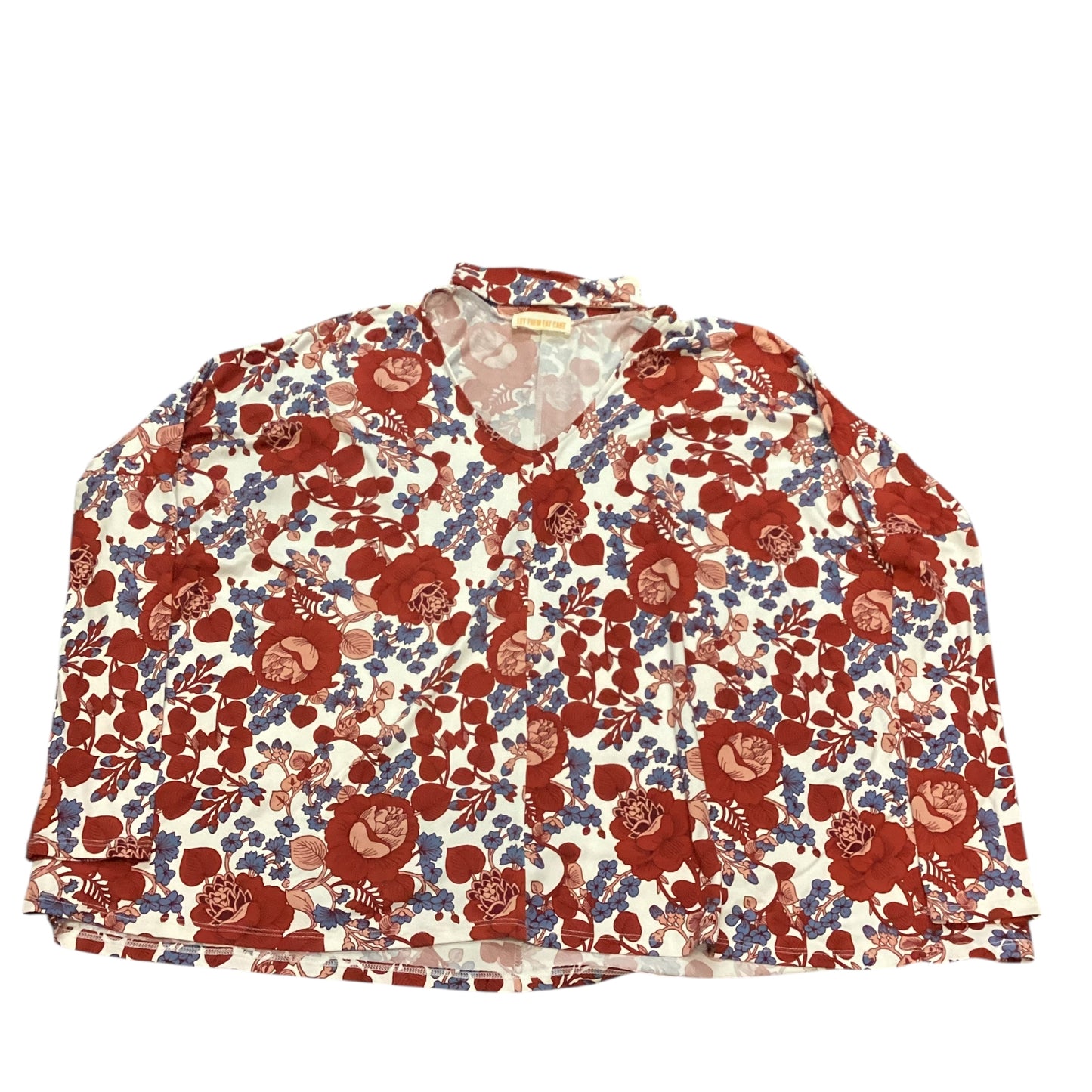 LET THEM EAT CAKE FLORAL OVERSIZED TOP 122 MEDIUM
