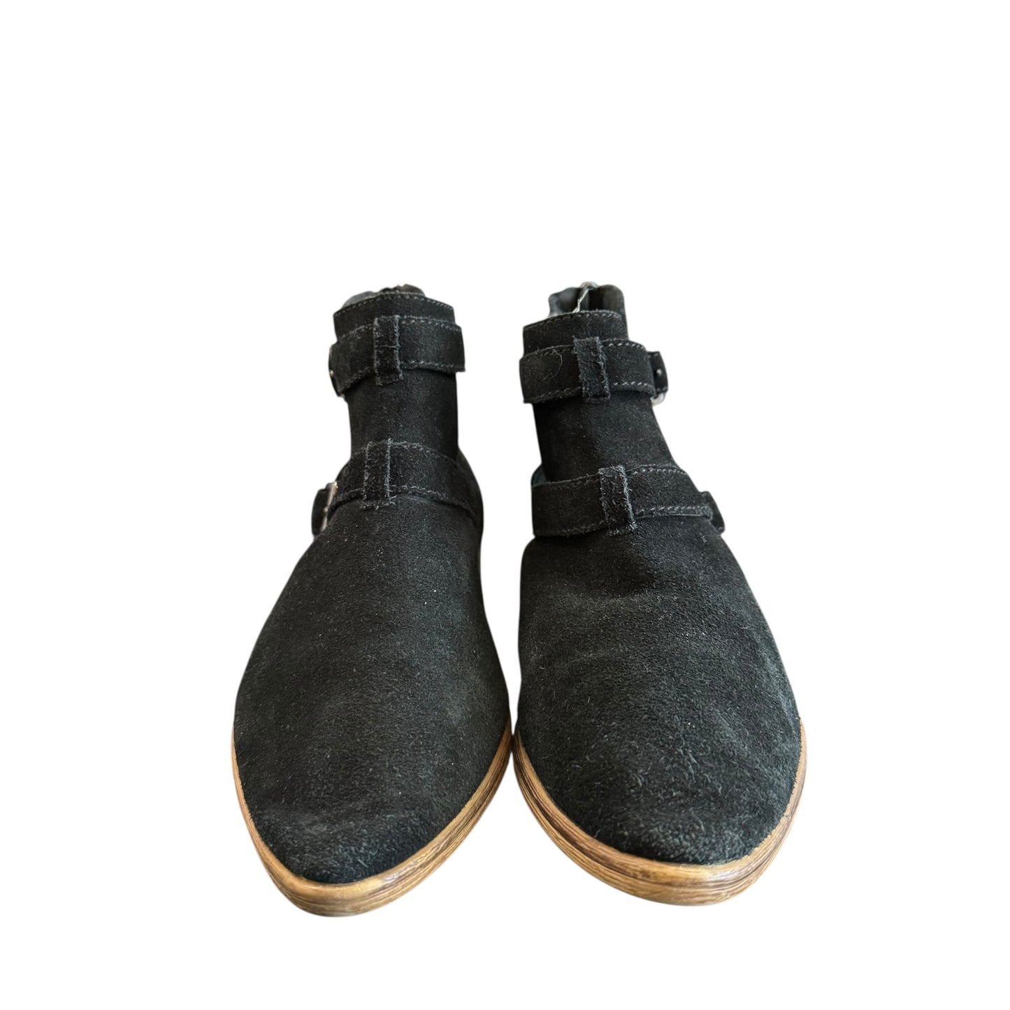 CHINESE LAUNDRY DANDIE BLACK SUEDE ANKLE BOOTIES 139 SZ 7