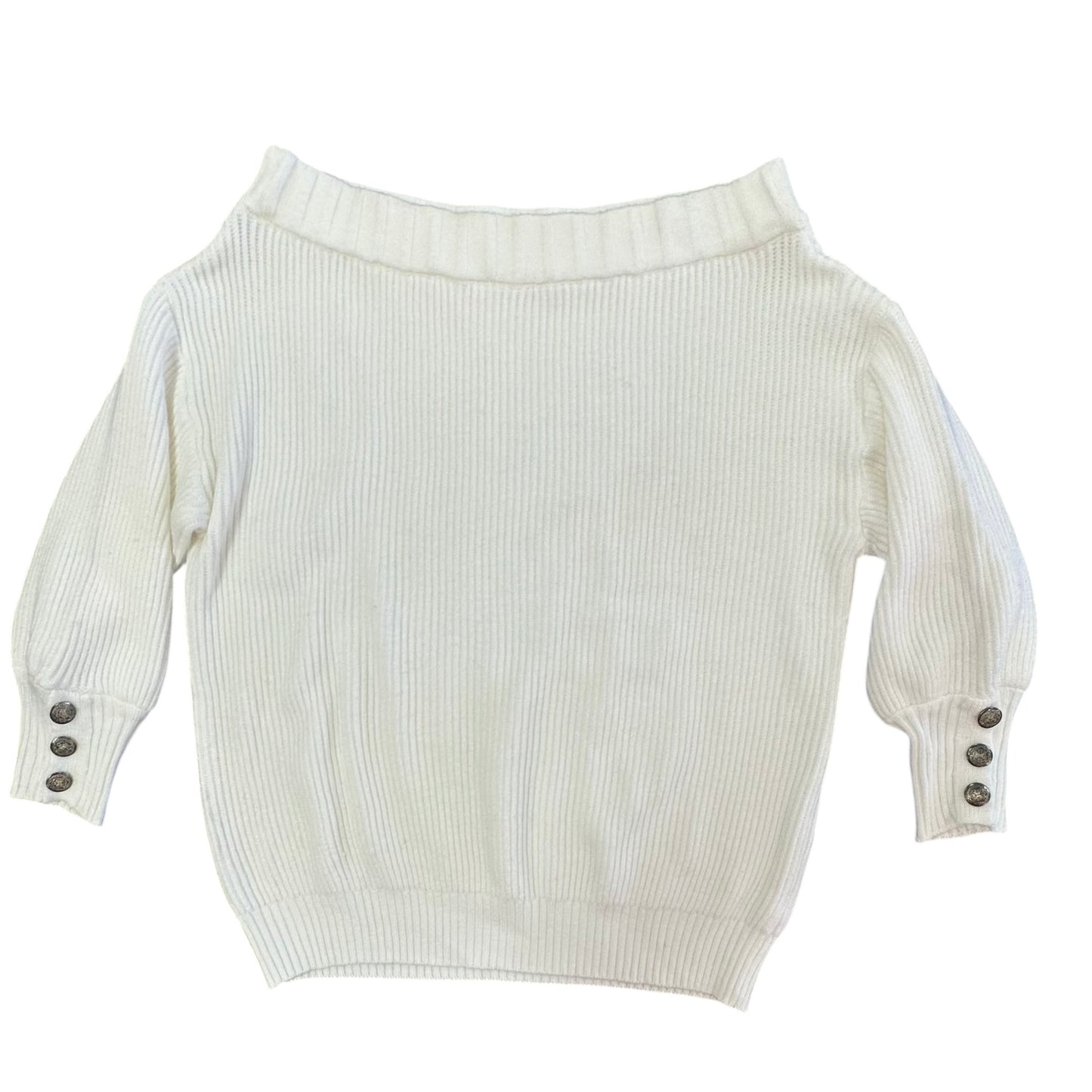 MAZIK BEIGE OFF SHOULDER SWEATER 7 LARGE