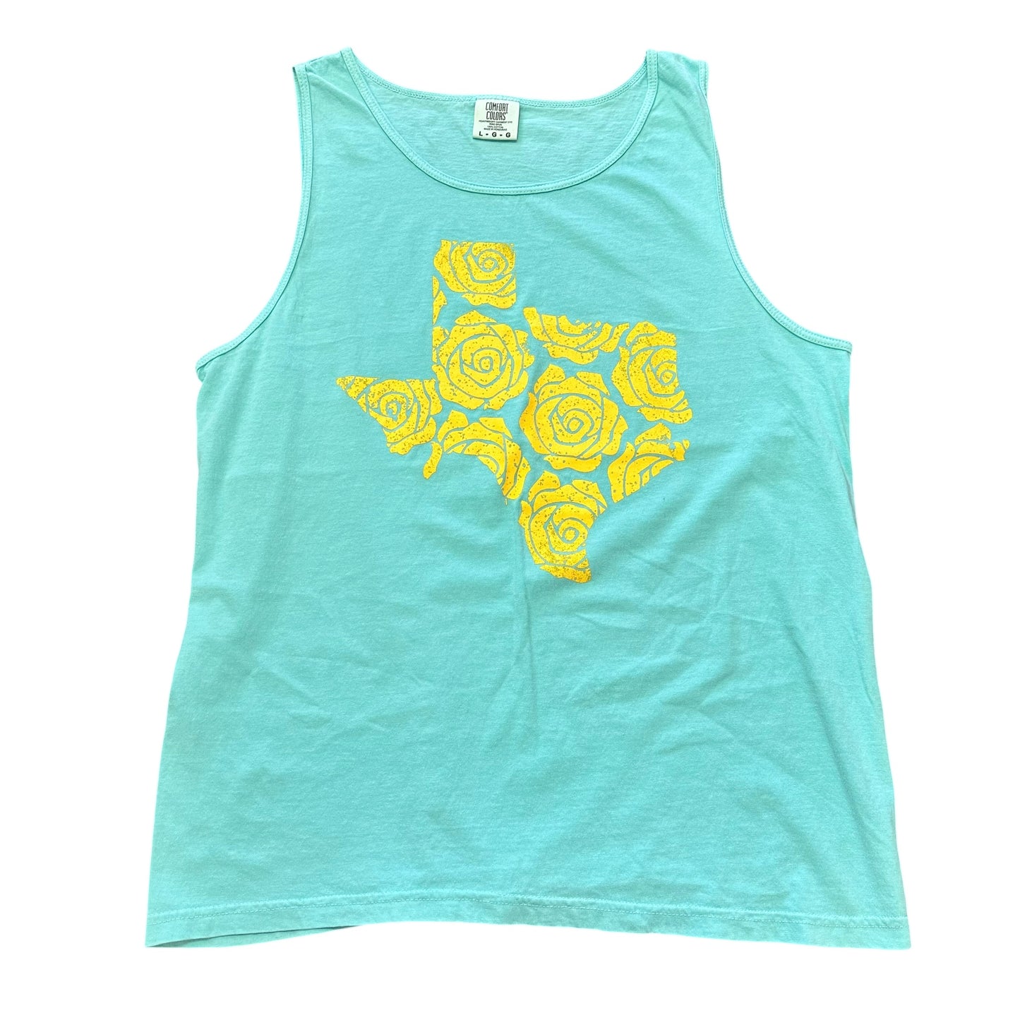 COMFORT COLORS YELLOW ROSE TANK TOP 244 LARGE