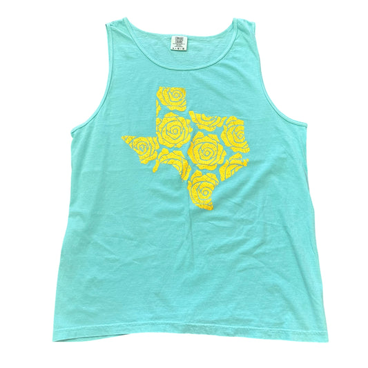 COMFORT COLORS YELLOW ROSE TANK TOP 244 LARGE