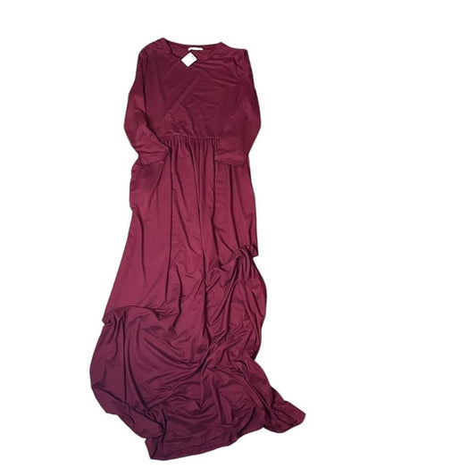 REBORN J - PLUM MAXI DRESS W/ POCKETS - LARGE - 58