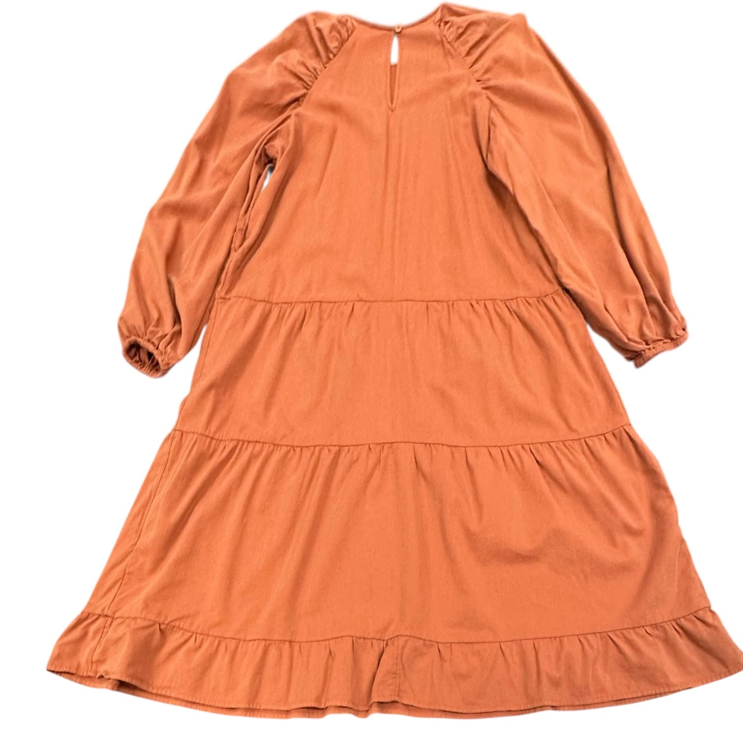 THE GET ORANGE TIERED DRESS 84 MEDIUM