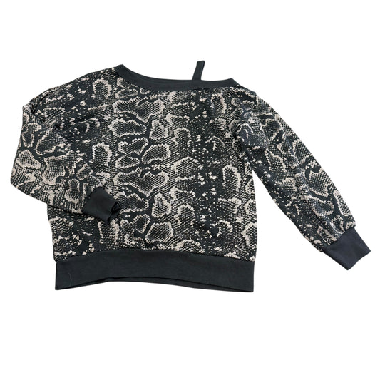 VINTAGE HAVANA COLD SHOULDER SNAKESKIN SWEATER 100 MEDIUM