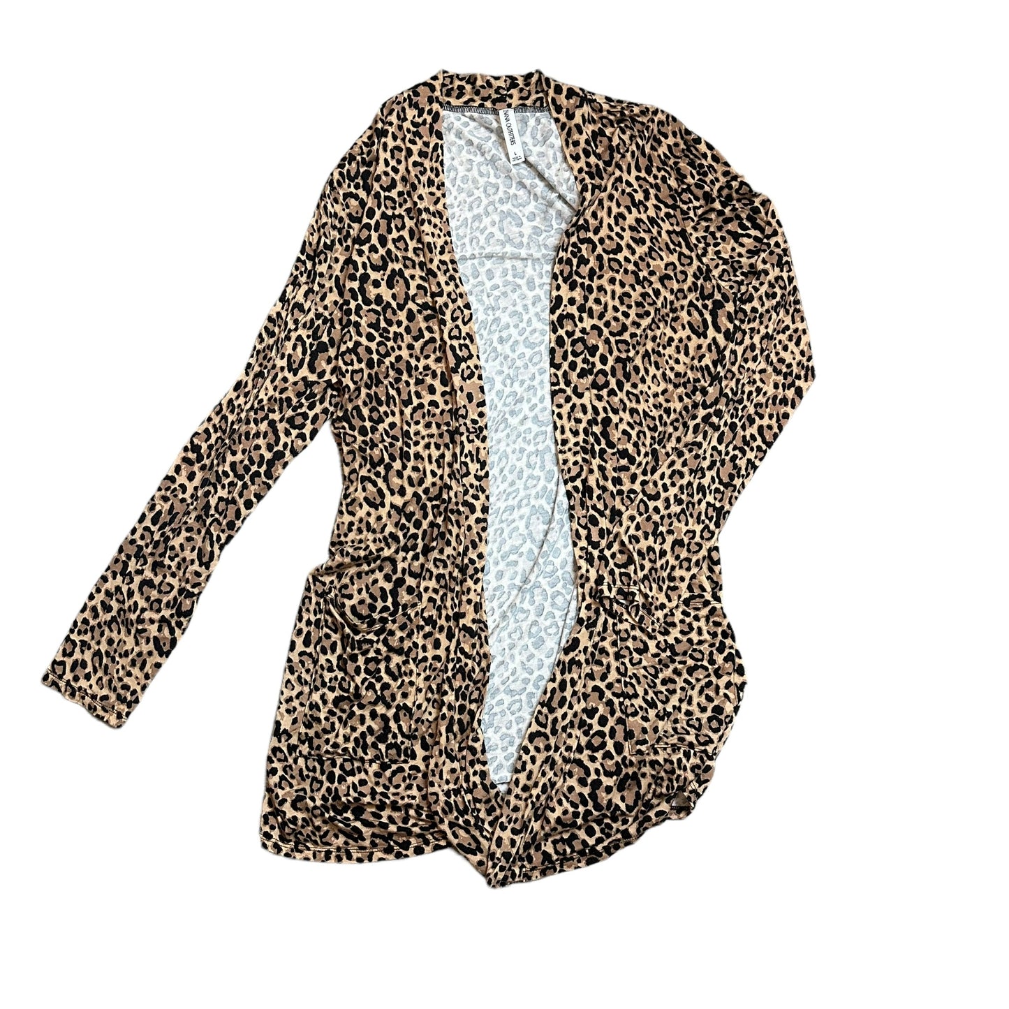 ZENANA OUTFITTERS - ANIMAL PRINT OPEN FRONT CARDIGAN