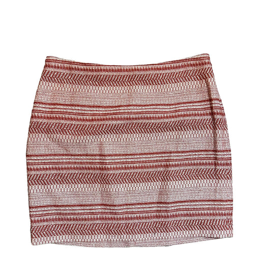 BANANA REPUBLIC - RED STRIPED MINI SKIRT