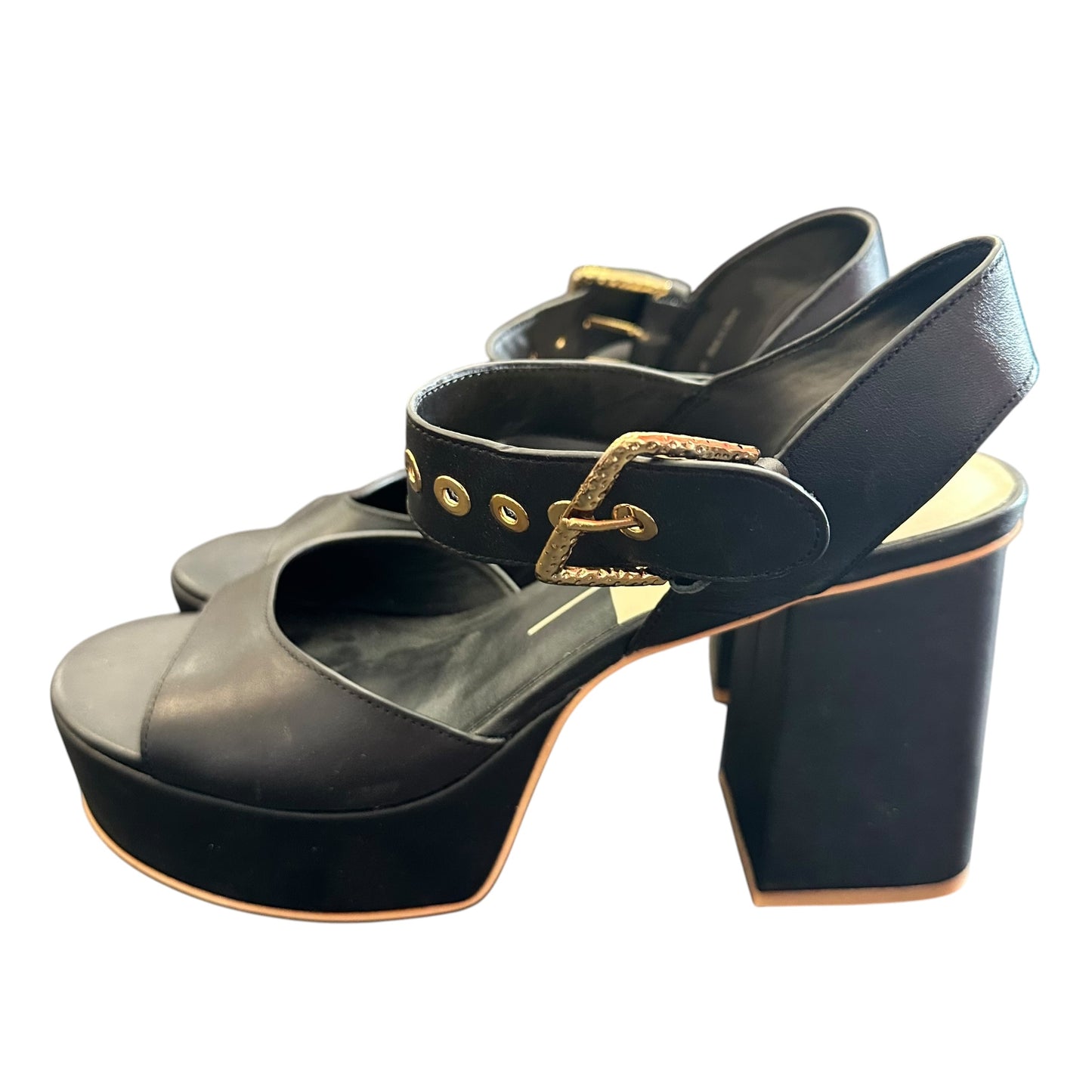 DOLCE VITA BOBBY PLATFORM SANDAL BLACK 123 SZ 10