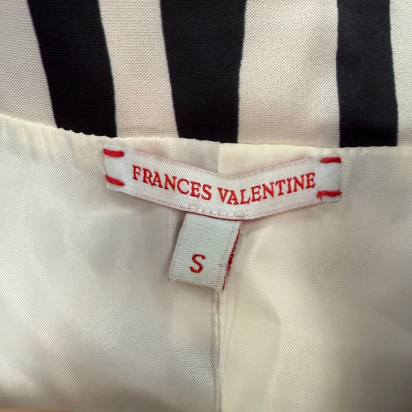 FRANCES CALENTINE BLACK WHITE COAT 214 SMALL