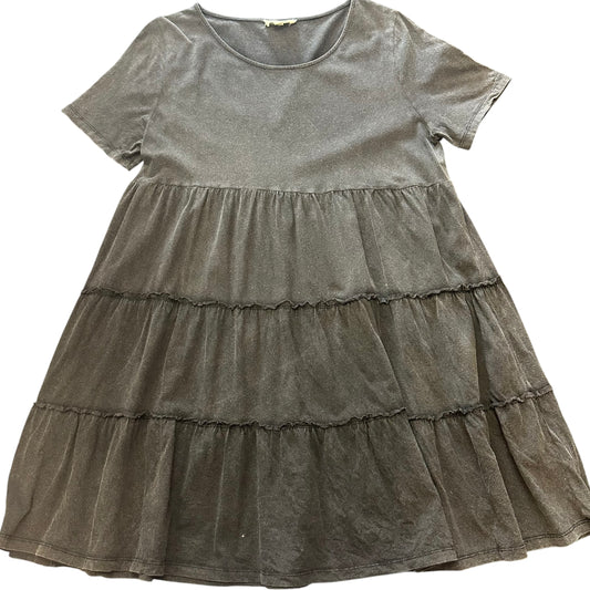 EESOME BLACK TIERED TSHIRT DRESS 27 SMALL