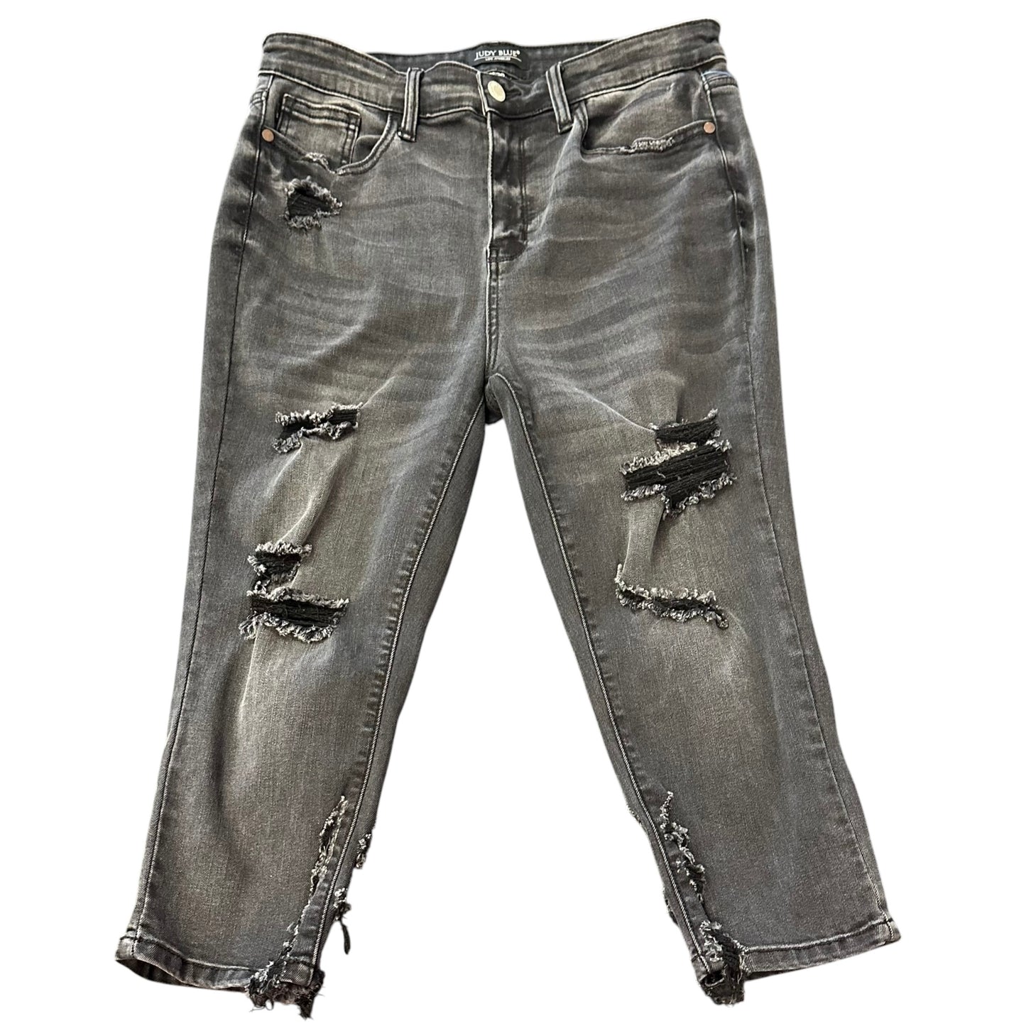 JUDY BLUE JEANS BLACK SKINNY FIT CAPRI 154 SZ 11/30