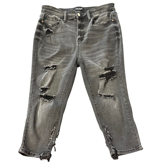 JUDY BLUE JEANS BLACK SKINNY FIT CAPRI 154 SZ 11/30