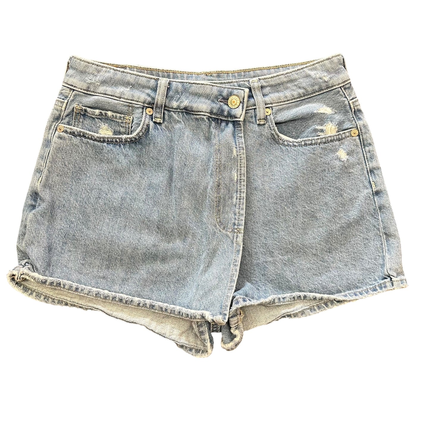 AMERICAN EAGLE BLUE DENIM MOM SKORT 100 SZ 6