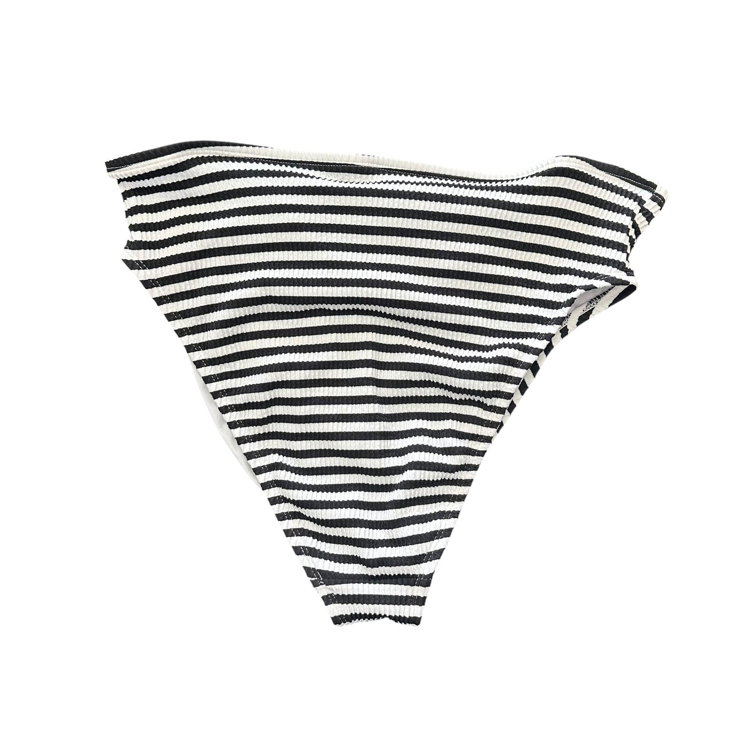 TIME & TRU BLACK WHITE STRIPED BIKINI SWIMSUIT 58 1X