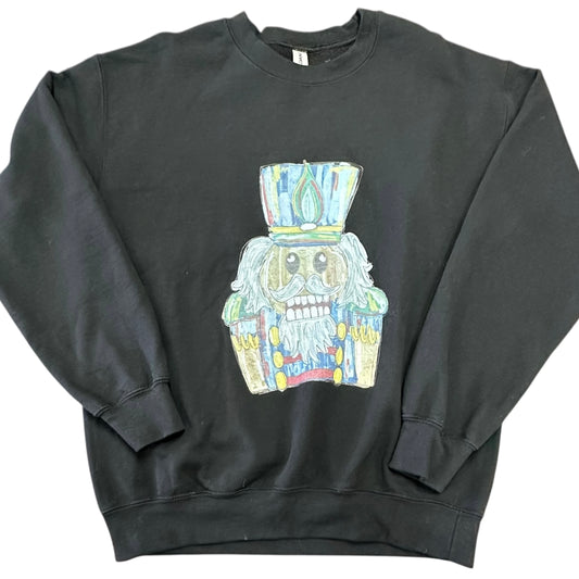 BLACK NUTCRACKER SWEASHIRT 160 MEDIUM