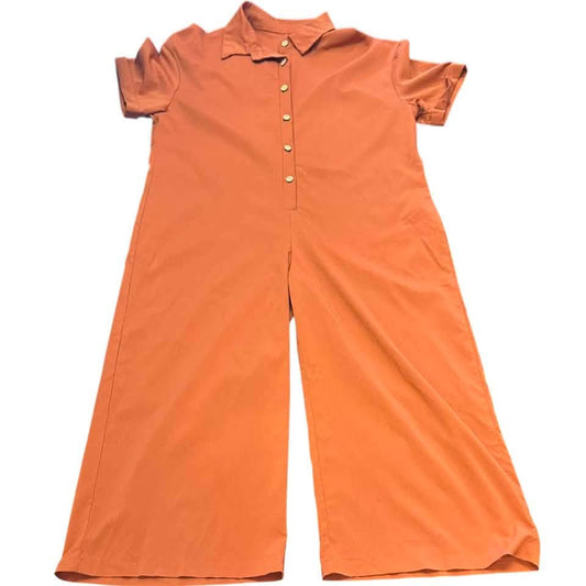 TERRACOTTA WIDE LEG CROPPED JUMPSUIT 100 SZ 12