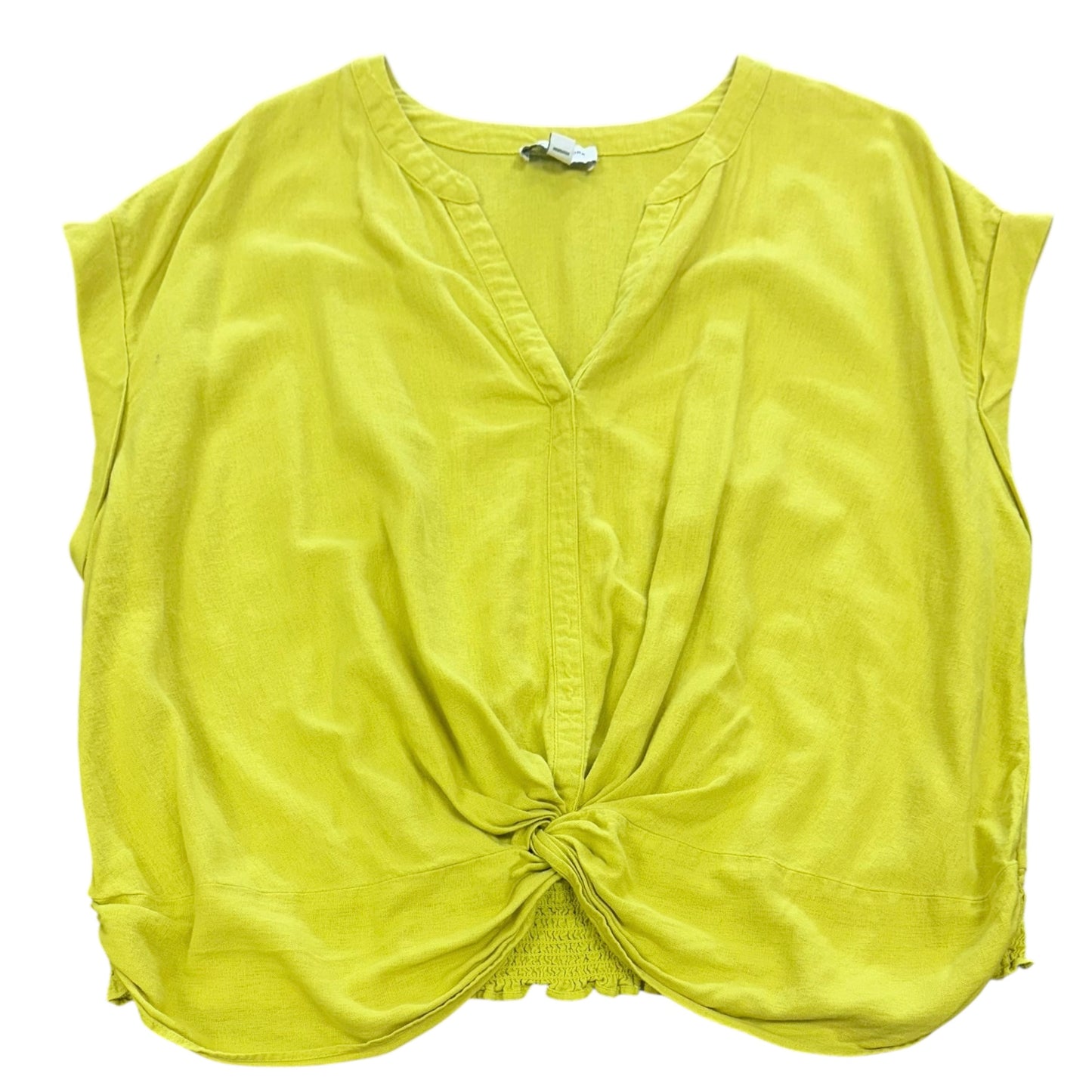 MARC NEW YORK GREEN LINEN BLOUSE 100 2X