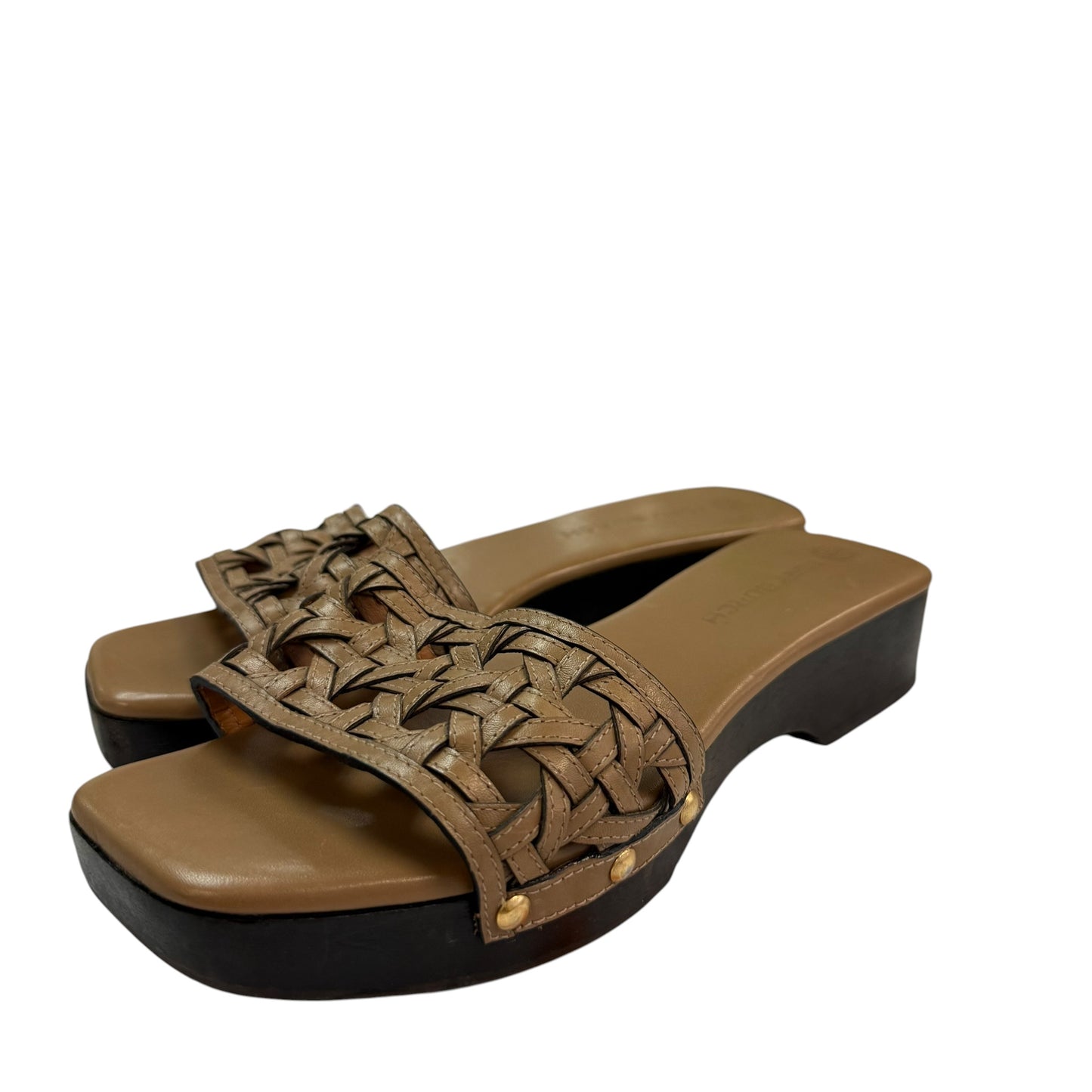 TORY BURCH BROWN PLATFORM SANDALS 6 SZ 7.5