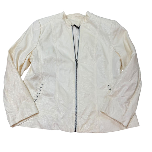 TANJAY CREAM SNAKESKIN JACKET 180 SZ 8 PETITE