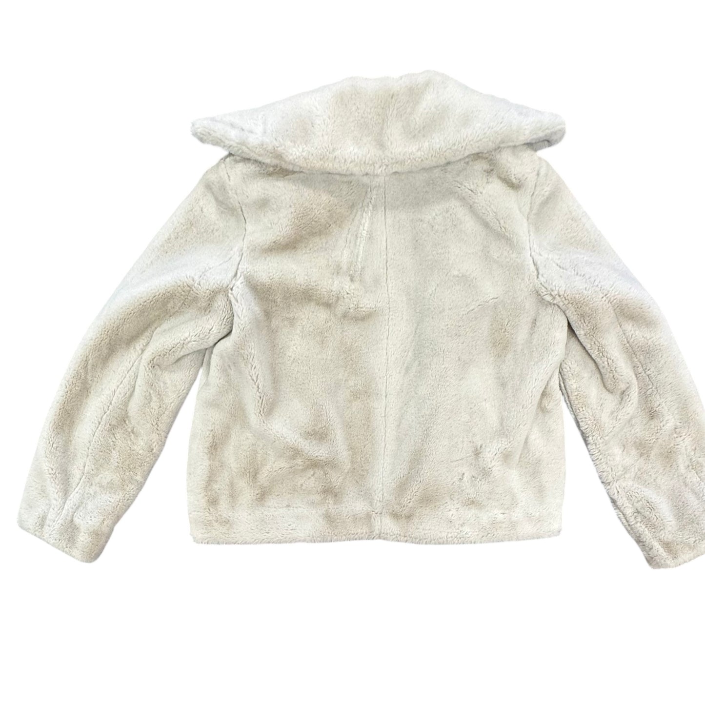 THEORY BEIGE FAUX FUR JACKET 100 MEDIUM