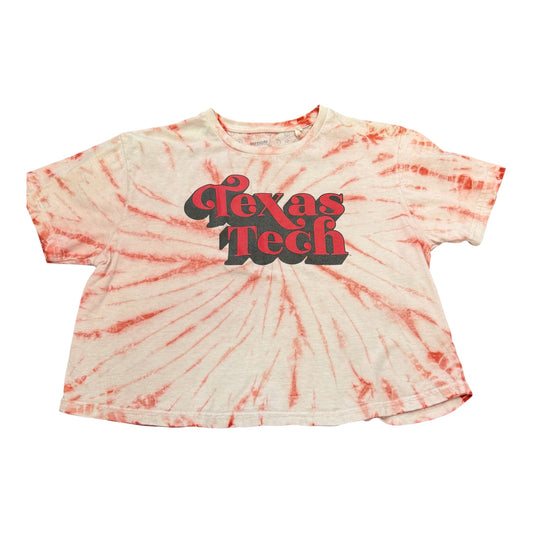 PRESSBOX TEXAS TECH TIE DYE CROP TOP 100 MEDIUM