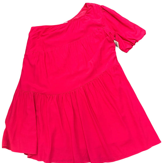 KIRUNDO PINK TIERED ONE SHOULDER DRESS 41 LARGE