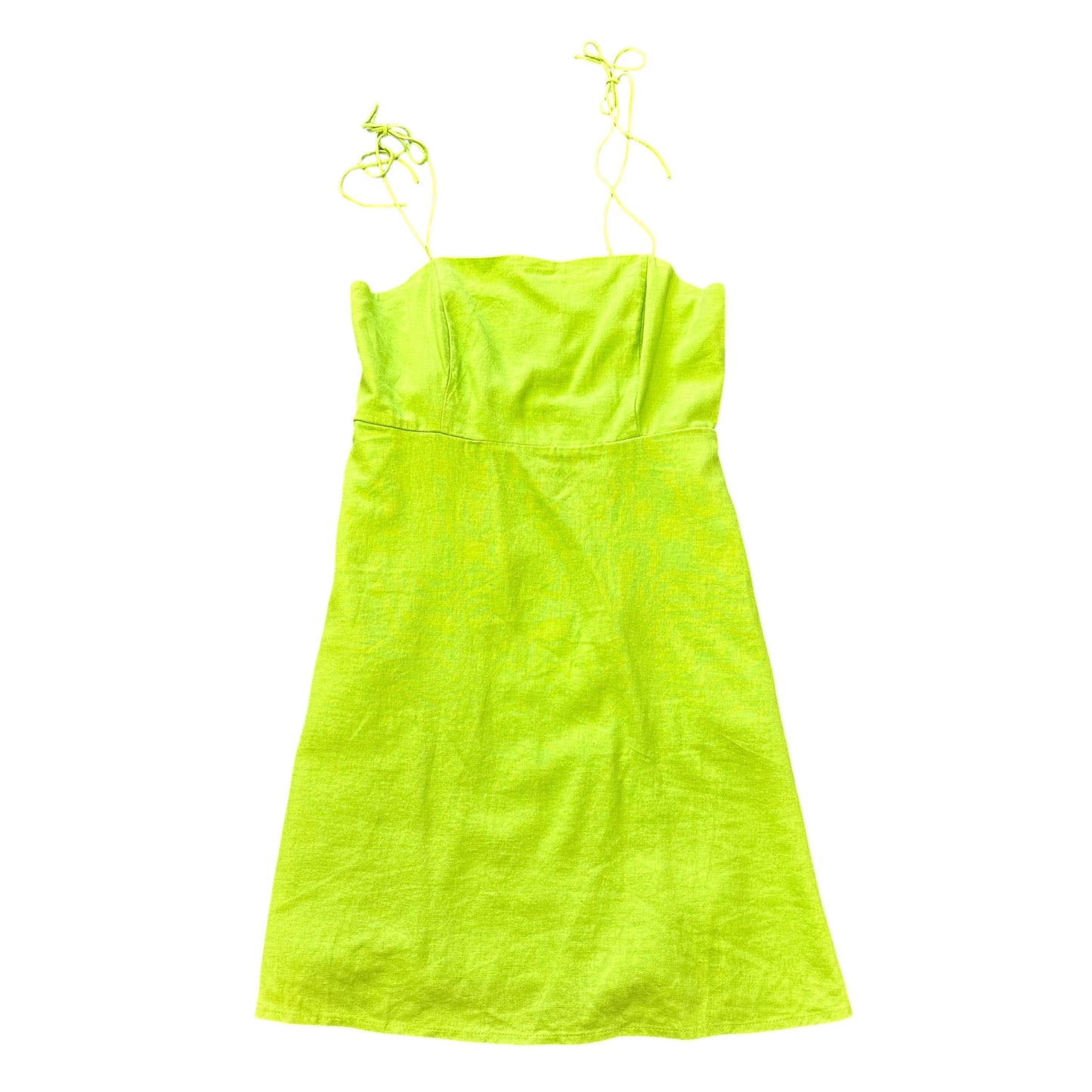 OLD NAVY GREEN LINEN BLEND DRESS NWT 26 MEDIUM