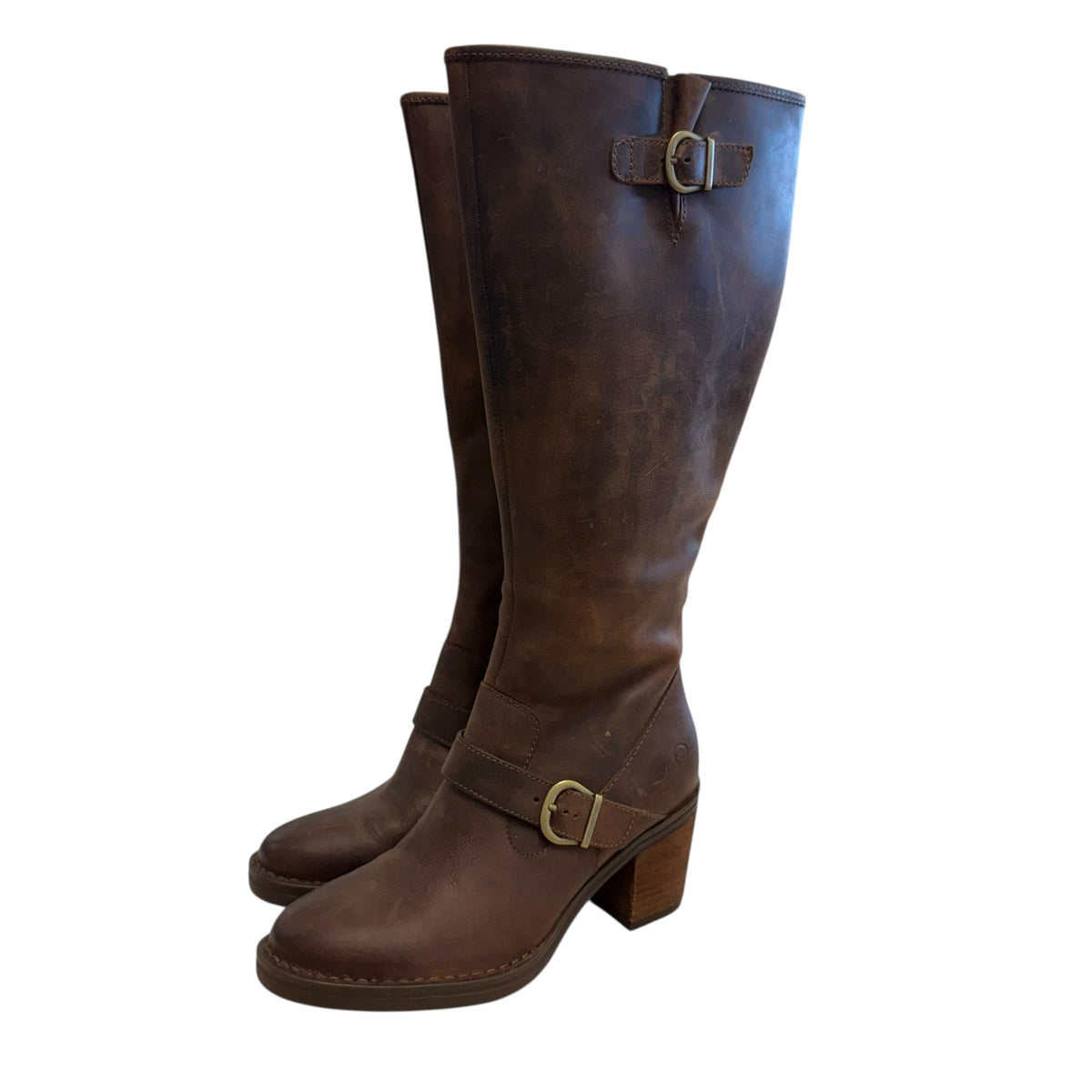 BORN BROWN LEATHER RIDING BOOTS NEW 251 SZ 8