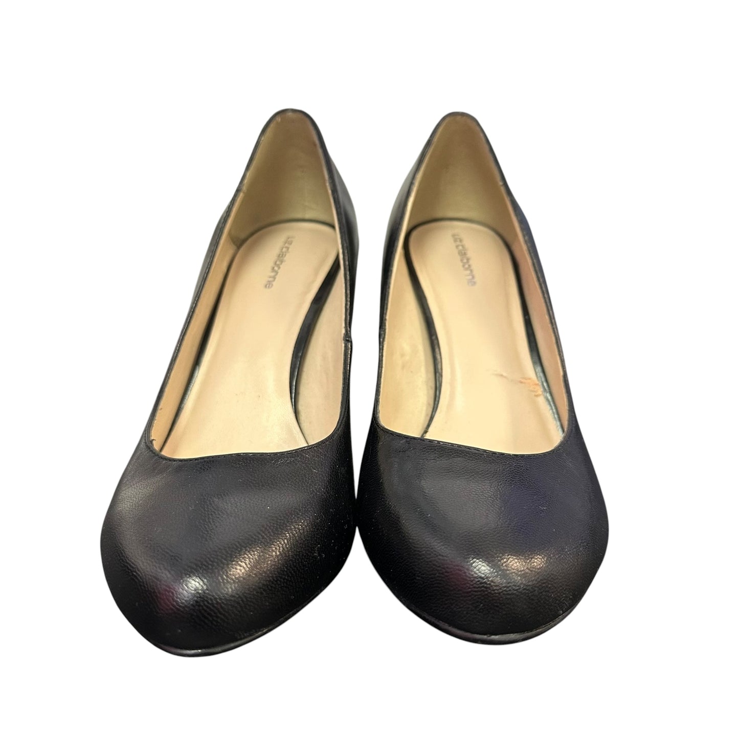 LIZ CLAIBORNE BLACK ROUND TOE HEELS 44 SZ 6.5
