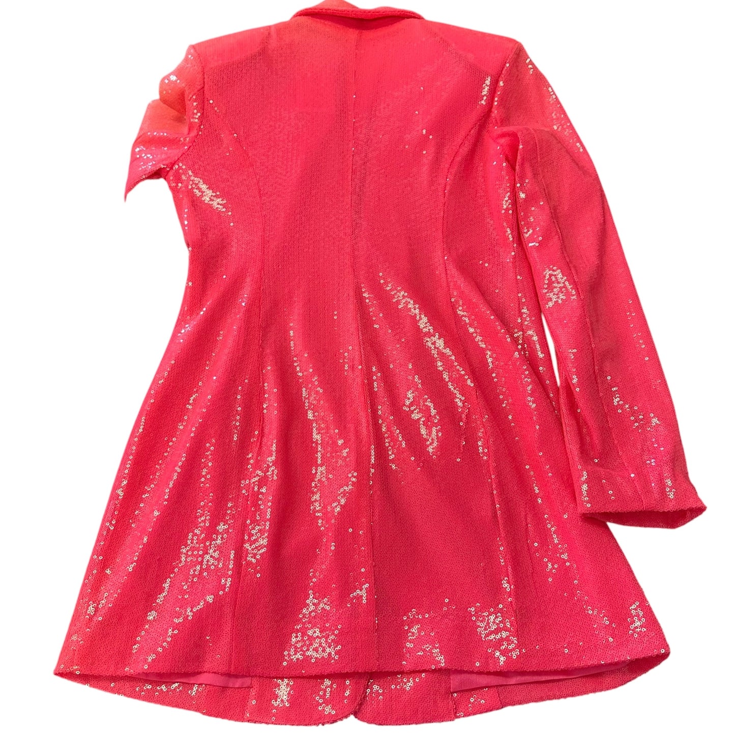 MAINSTRIP PINK SEQUINS BLAZER DRESS NWT 100 LARGE /8 *DISCOLORATION