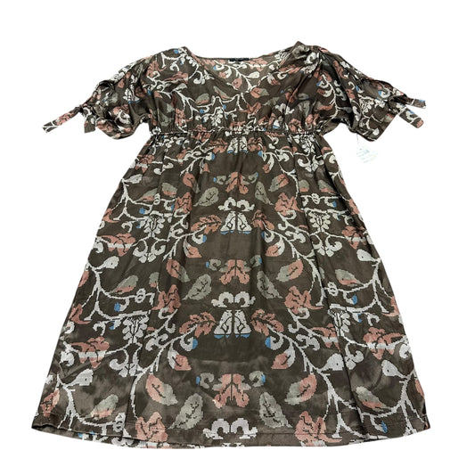 HAVEN **MATERNITY** BROWN SATIN DRESS 202 XL