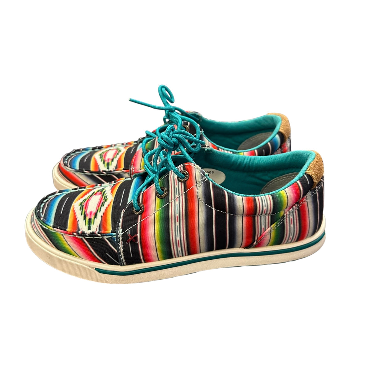 HOOEY X TWISTED SLIP ON SHOES SERAPE COLORFUL  SZ 7