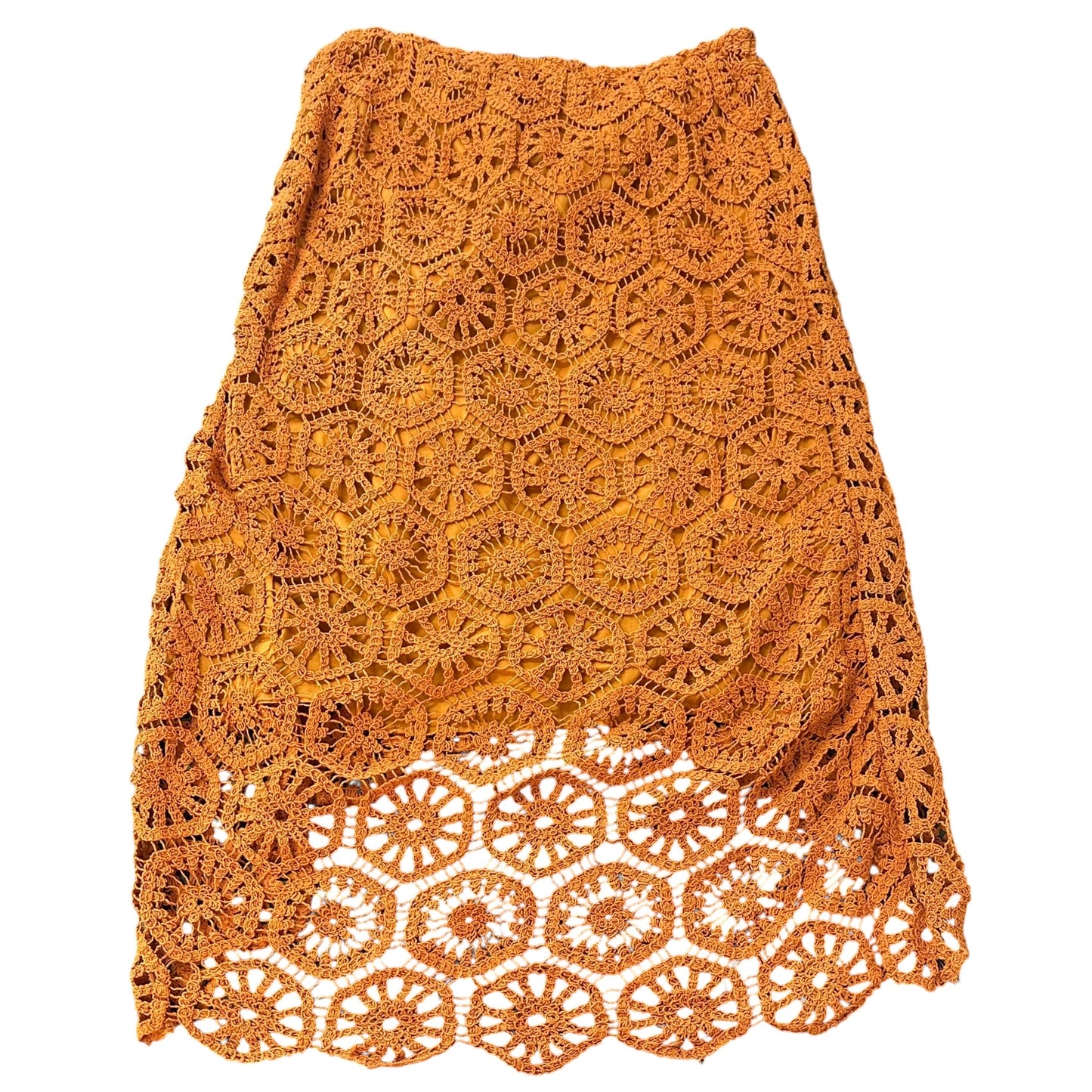 SOFT SURROUNDINGS HONEY GINGER CROCHET SKIRT NWT 53 XL