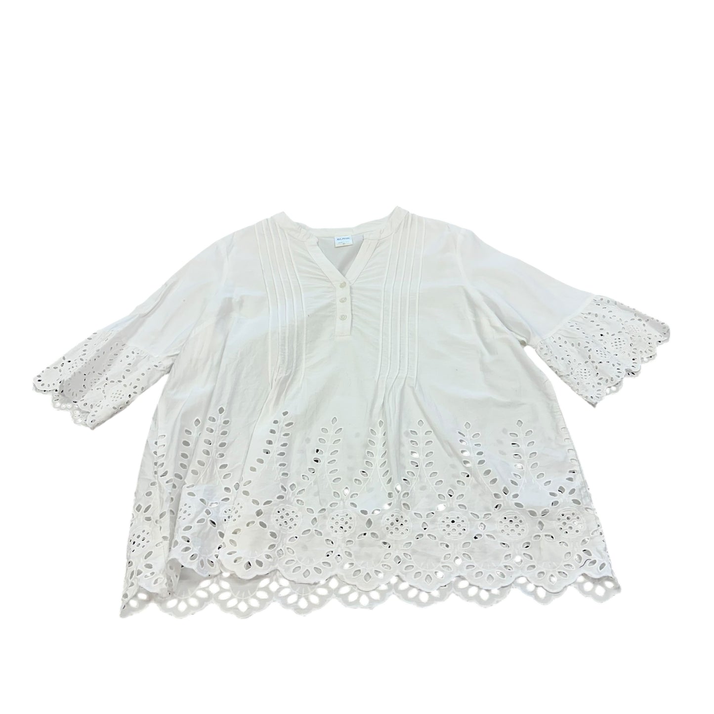 BLAIR WHITE EYELET BLOUSE XL