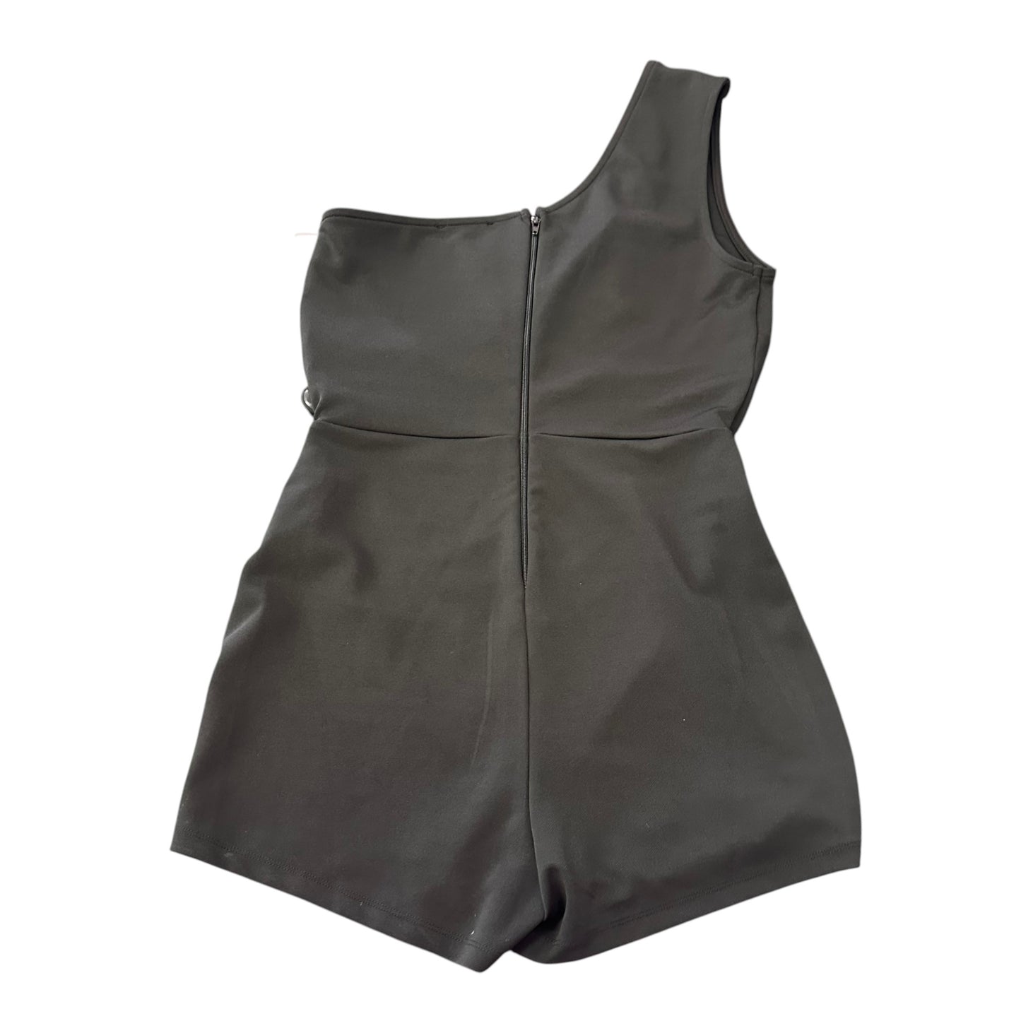 SYMPHONY BLACK ONE SHOULDER SKORT ROMPER 246 LARGE