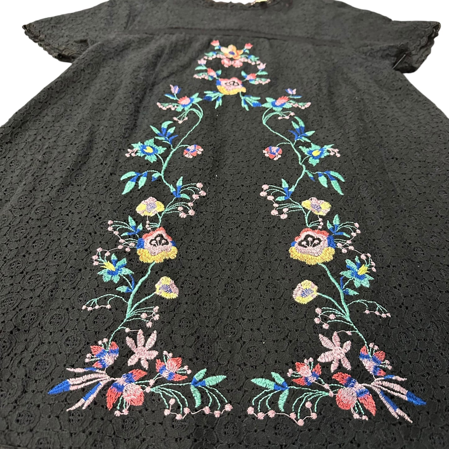 UMGEE BLACK LACE EMBROIDERED DRESS 100 SMALL