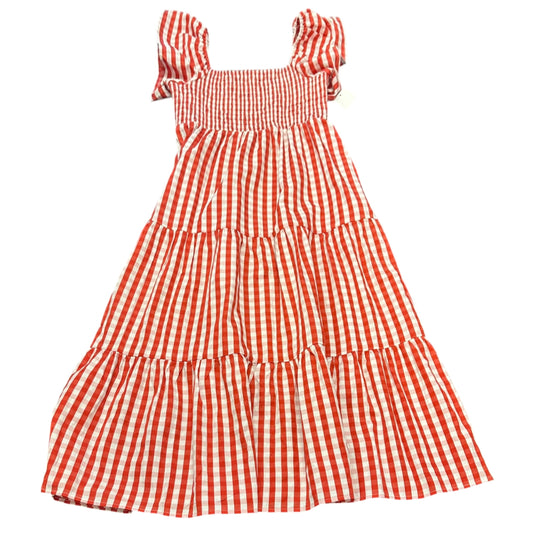 BUDDY LOVE RED WHITE GINGHAM SMOCKED DRESS 282 MEDIUM