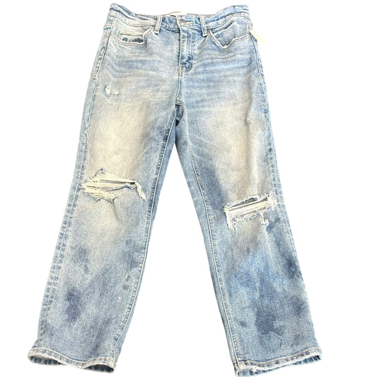FLYING MONKEY HIGH RISE STRAIGHT LEG JEANS DISTRESSED BLUE 254 SZ 27