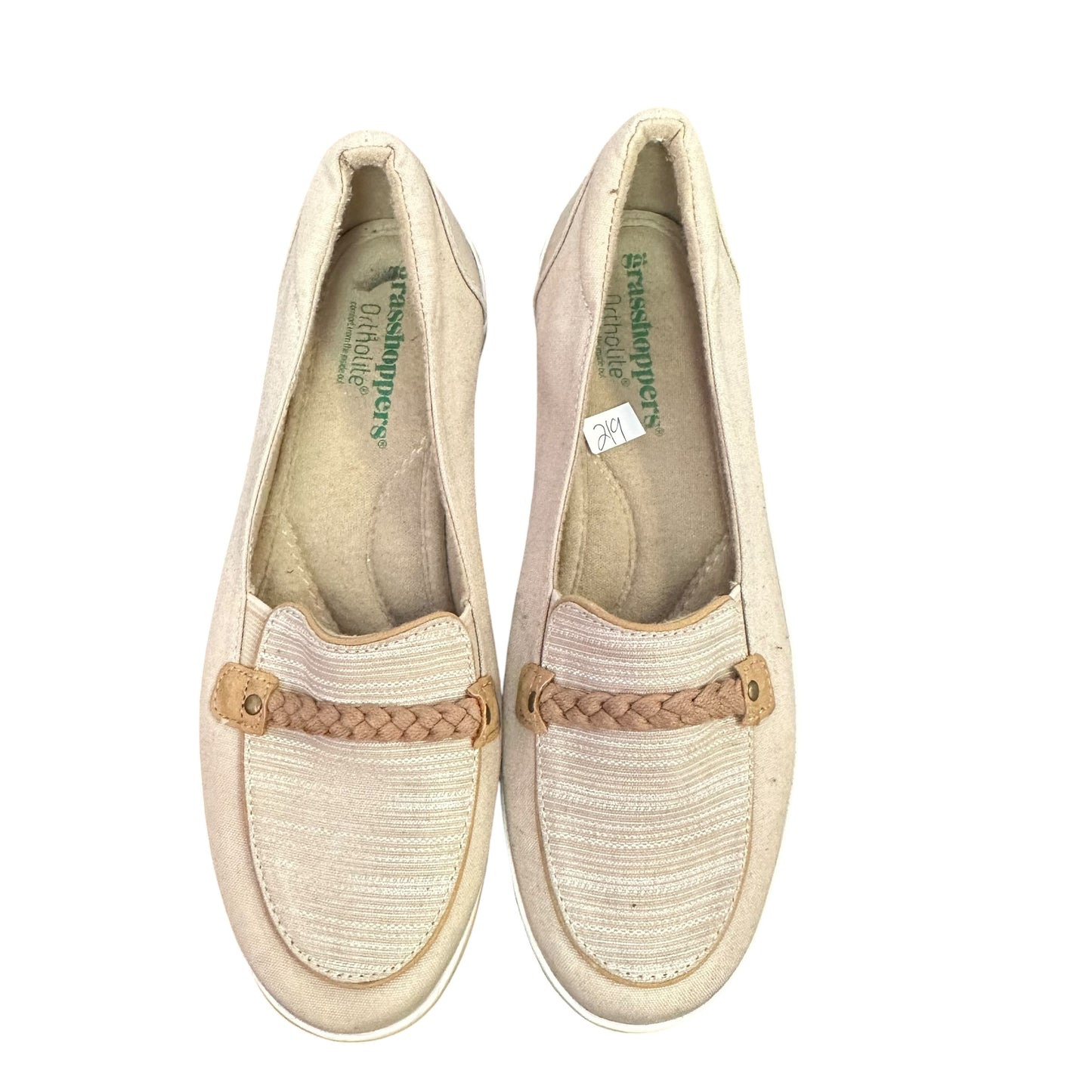 GRASSHOPPER ORTHOLITE TAN LOAFERS 219 SZ 8.5