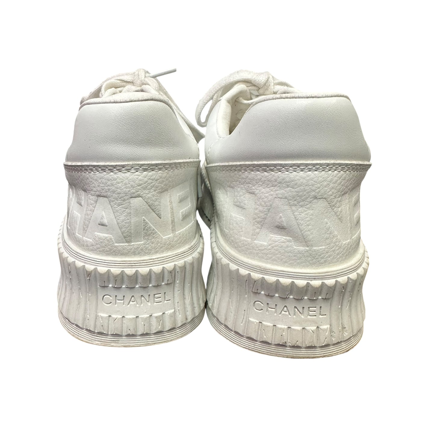 WHITE PLATFORM CC INSPIRED SNEAKERS 263 SZ 8