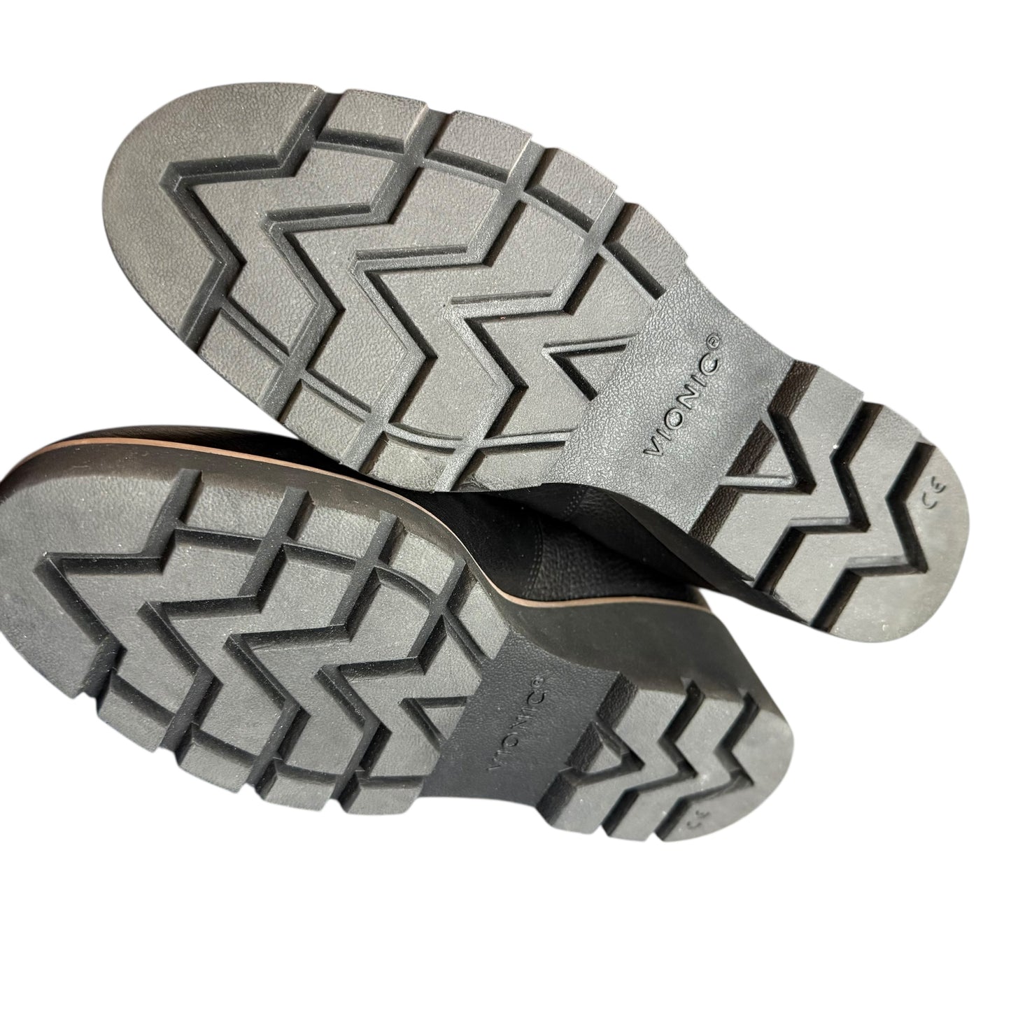 VIONIC ALISO WEDGE BOOTS BLACK LEATHER 235 SZ 8