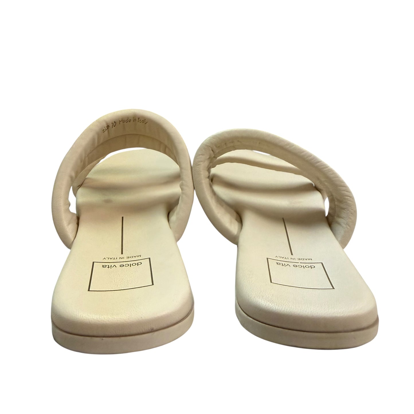 DOLCE VITA DOUBLE STRAP BEIGE FLAT SANDALS 123 SZ 10