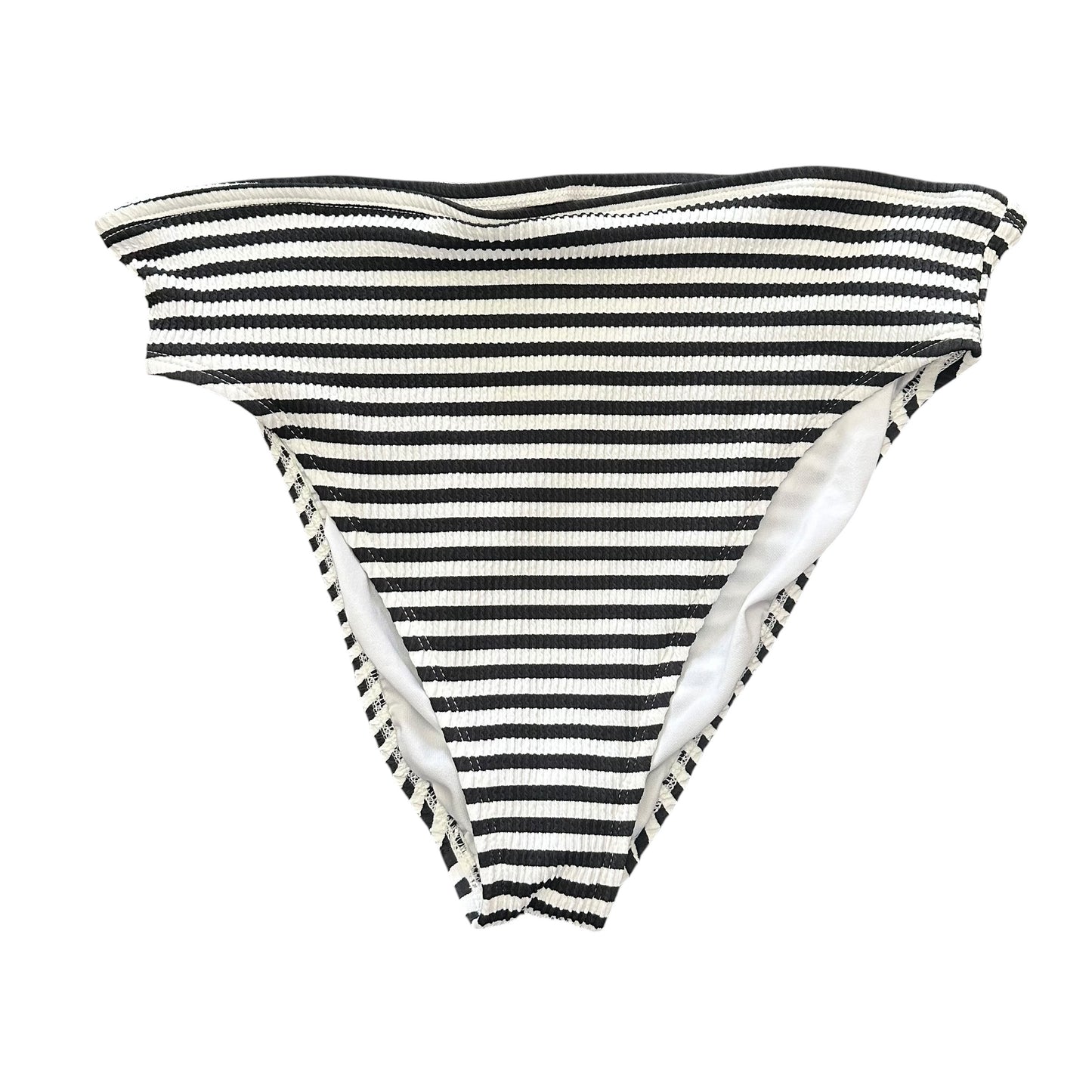 TIME & TRU BLACK WHITE STRIPED BIKINI SWIMSUIT 58 1X