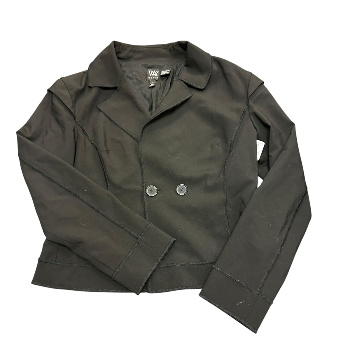 WORTH BLACK WOOL BLEND BLAZER 14 SZ 12