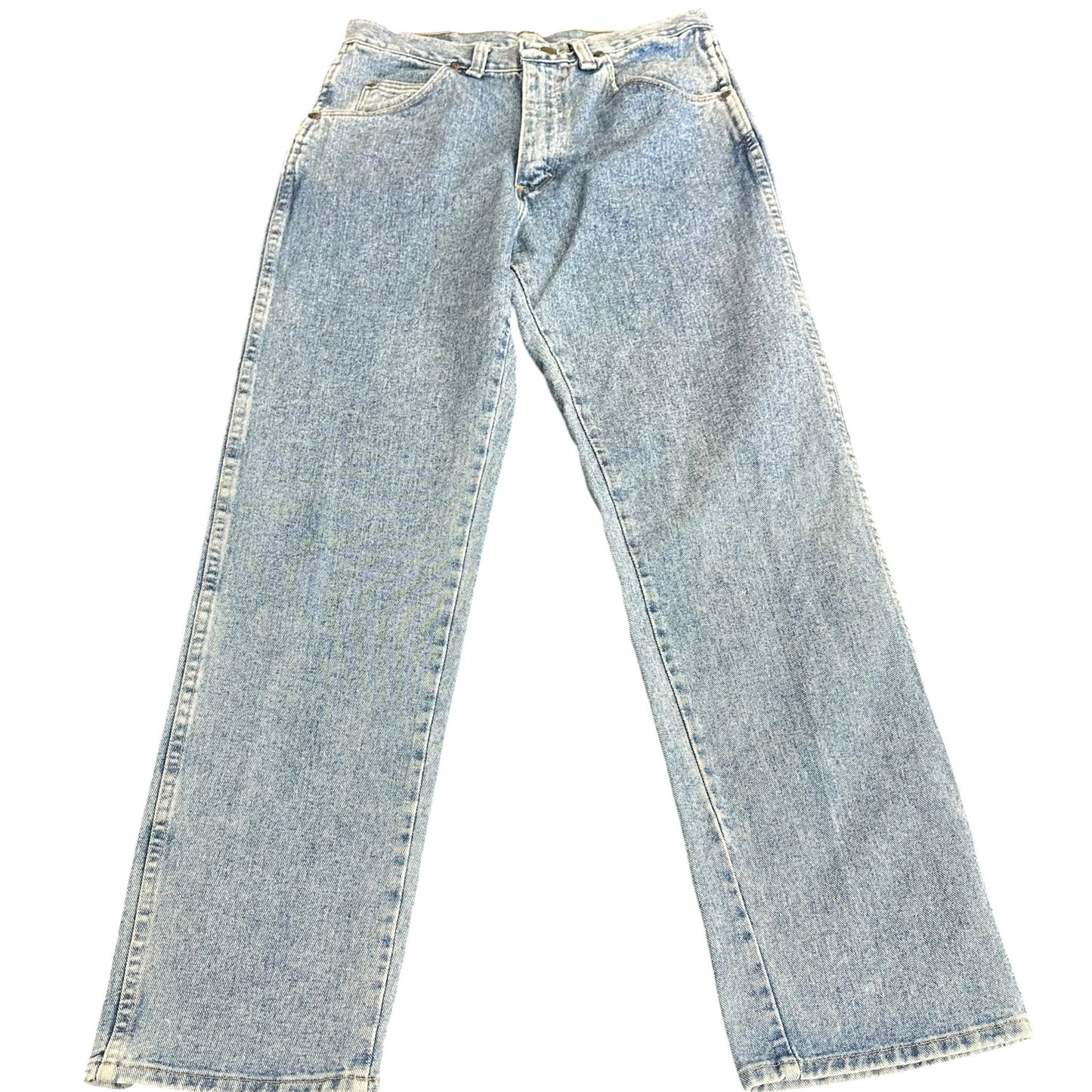 WRANGLER STRAIGHT LEG HIGH WAISTED DENIM BLUE JEANS 219 SZ 8