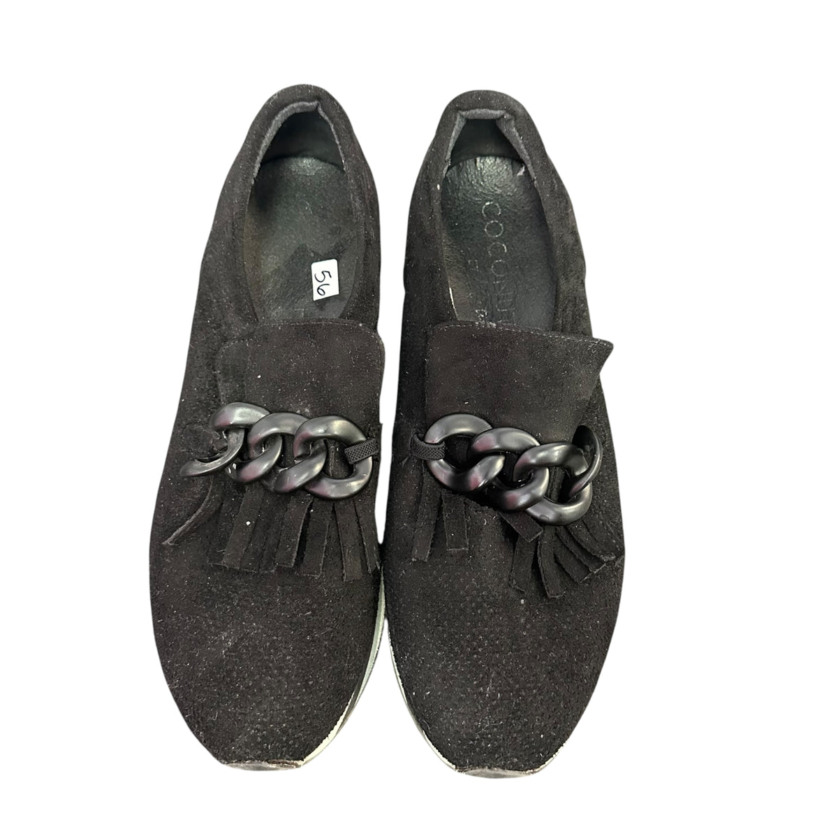 COCONUTS BLACK PLATFORM LOAFERS 56 SZ 10