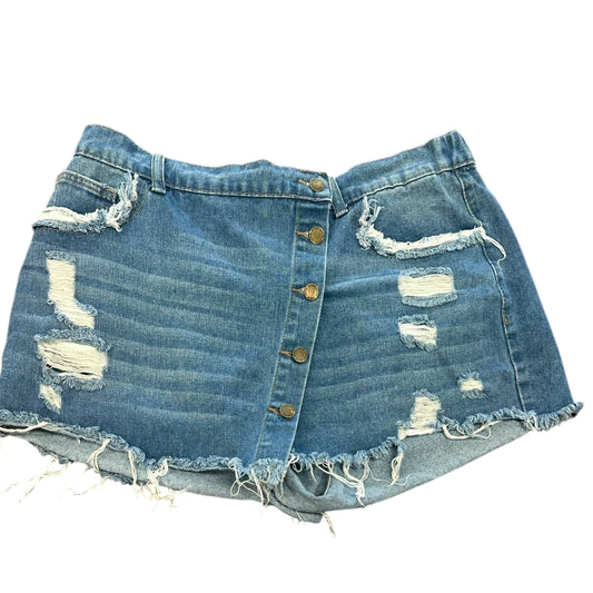 SHEIN CURVE BLUE DENIM SKORT 100 1XL