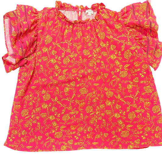 ODDI PINK YELLOW FLORAL BLOUSE 163 1XL