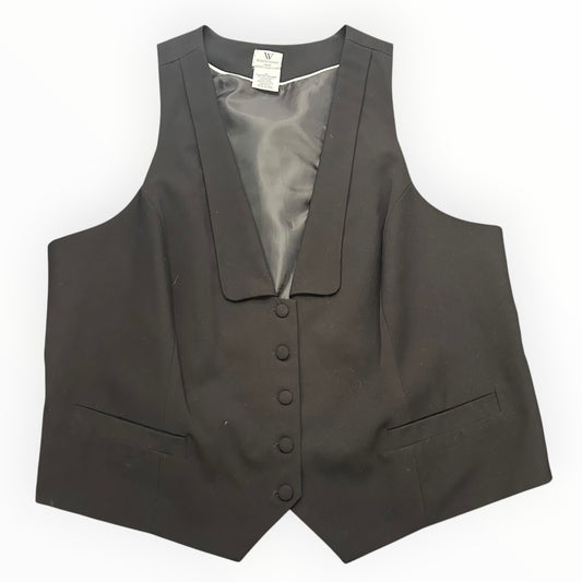 WORTHINGTON BLACK BUTTON UP VEST 100 1X