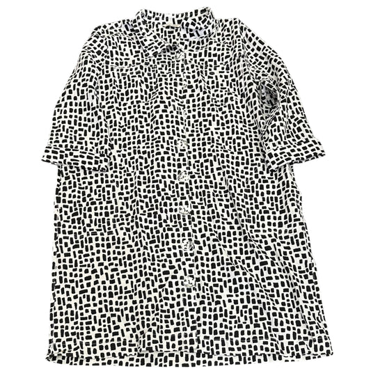 JOHN MARK BLACK WHITE BUTTON UP DRESS 100 XL
